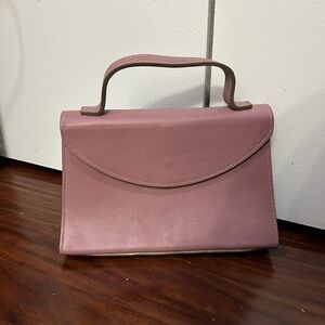 Small Mauve Purse With Gold Hardware